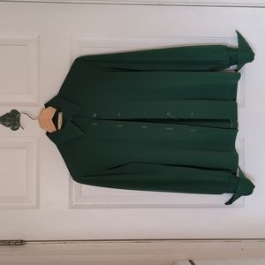 SOLD Vintage Blouse in Dark Green